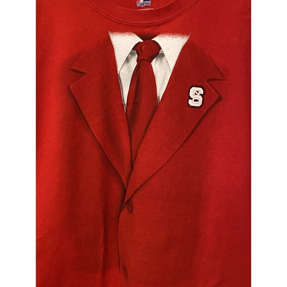 North Carolina State Wolfpack Red S/S Blazer T-Shirt Men's Size 2X Majestic NCAA - Picture 4 of 13